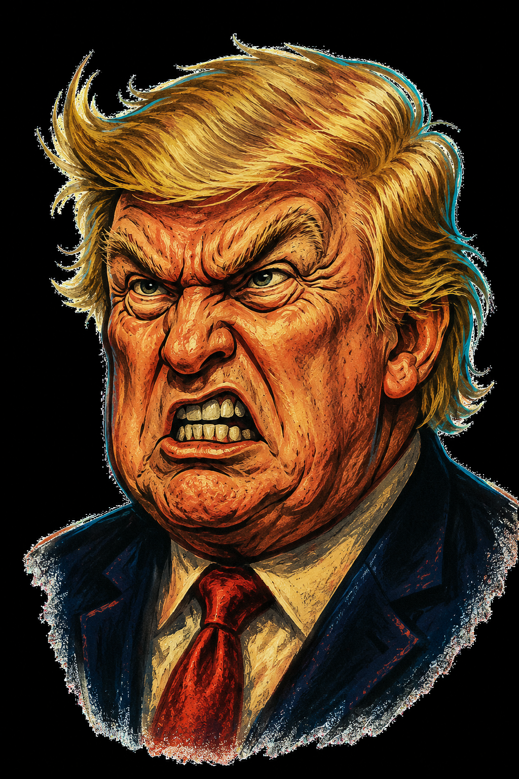 Caricatura de Donald Trump